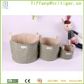 Jute Cotton Waterproof Toy Organizer colorful Storage baby clothing storage organizer bag